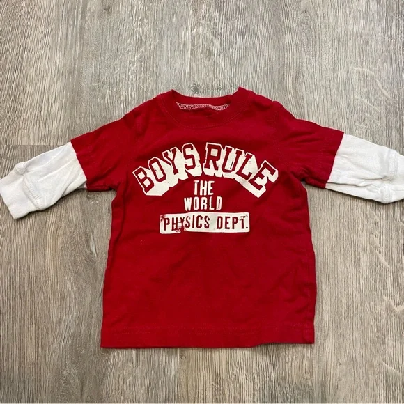 5/$20 CRAZY 8 / CARTERS Set of 2 Layered Long Sleeve Shirts - Picture 3 of 9